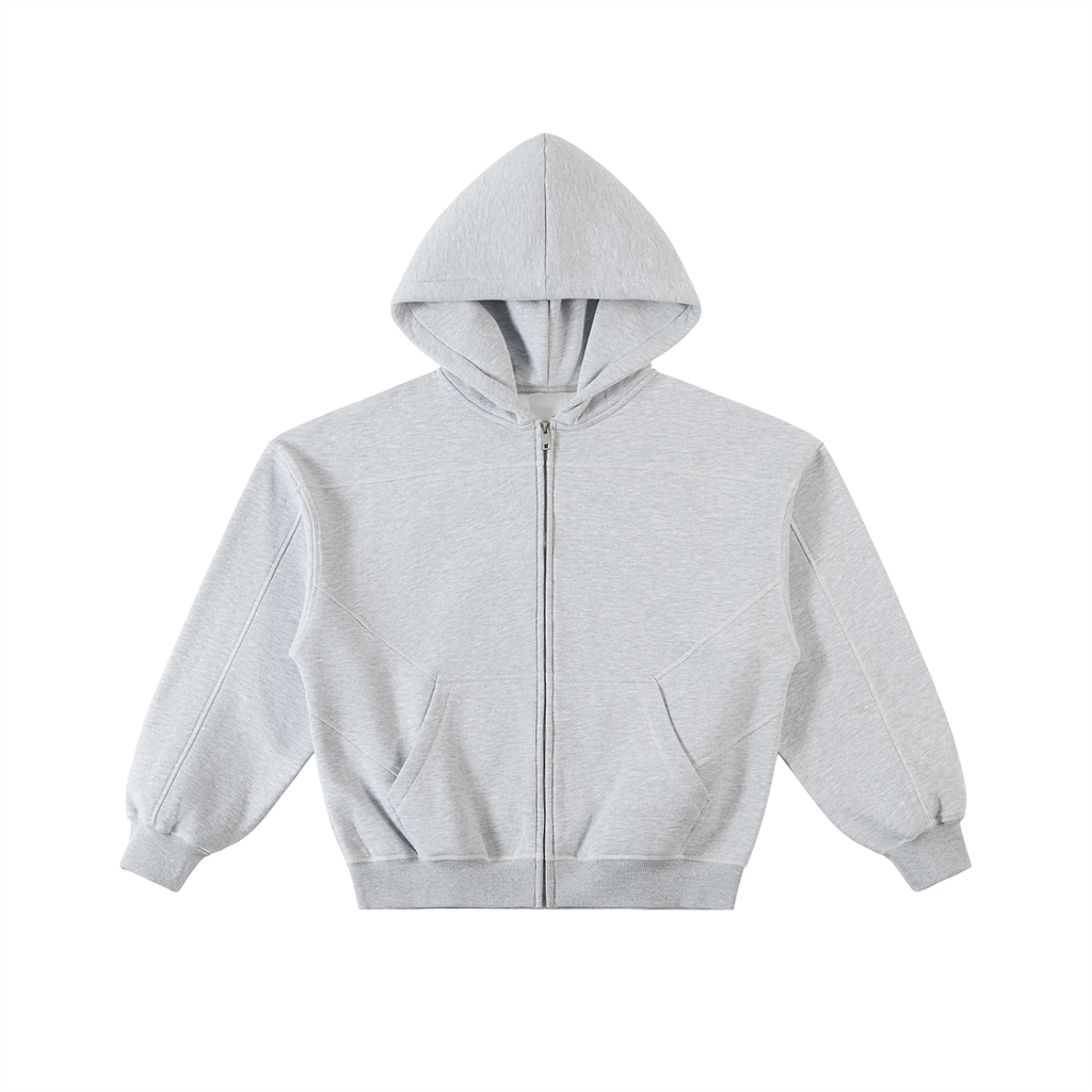R&R - Contrast Stitch Zip Hoodie
