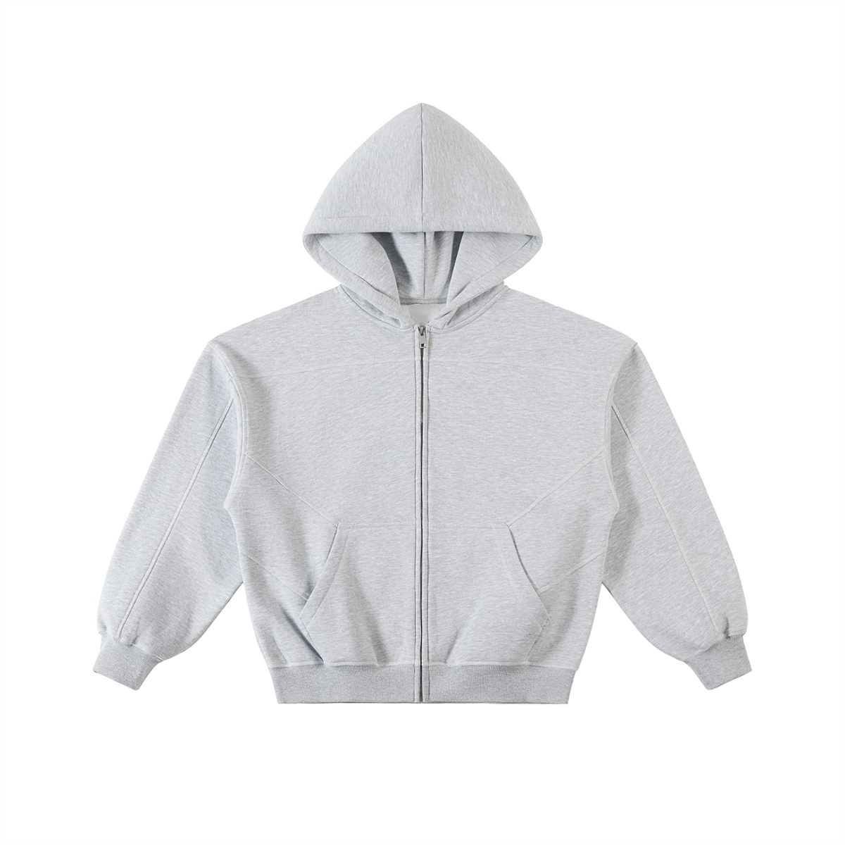 R&R - Contrast Stitch Zip Hoodie